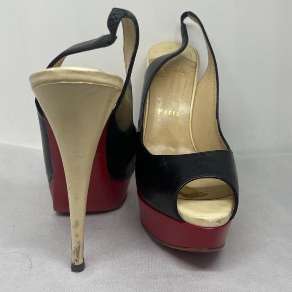 Christian Louboutin Black and Red Platform Heels